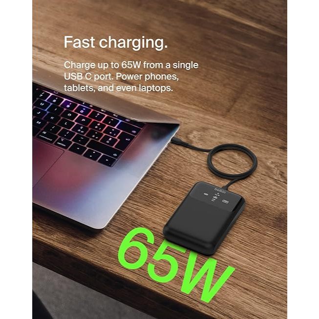 Ảnh Pin sạc dự phòng Belkin Polymer Pocket Power 20,000 mAh, sạc nhanh 65w PD màn hình hiển thị pin 4