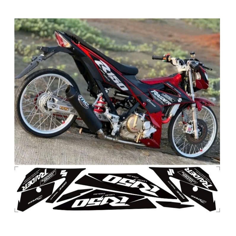 Tem rời raider r150 cao cấp chất liêu in 3 lớp chống nước không phai màu.thích hợp nền dỏ