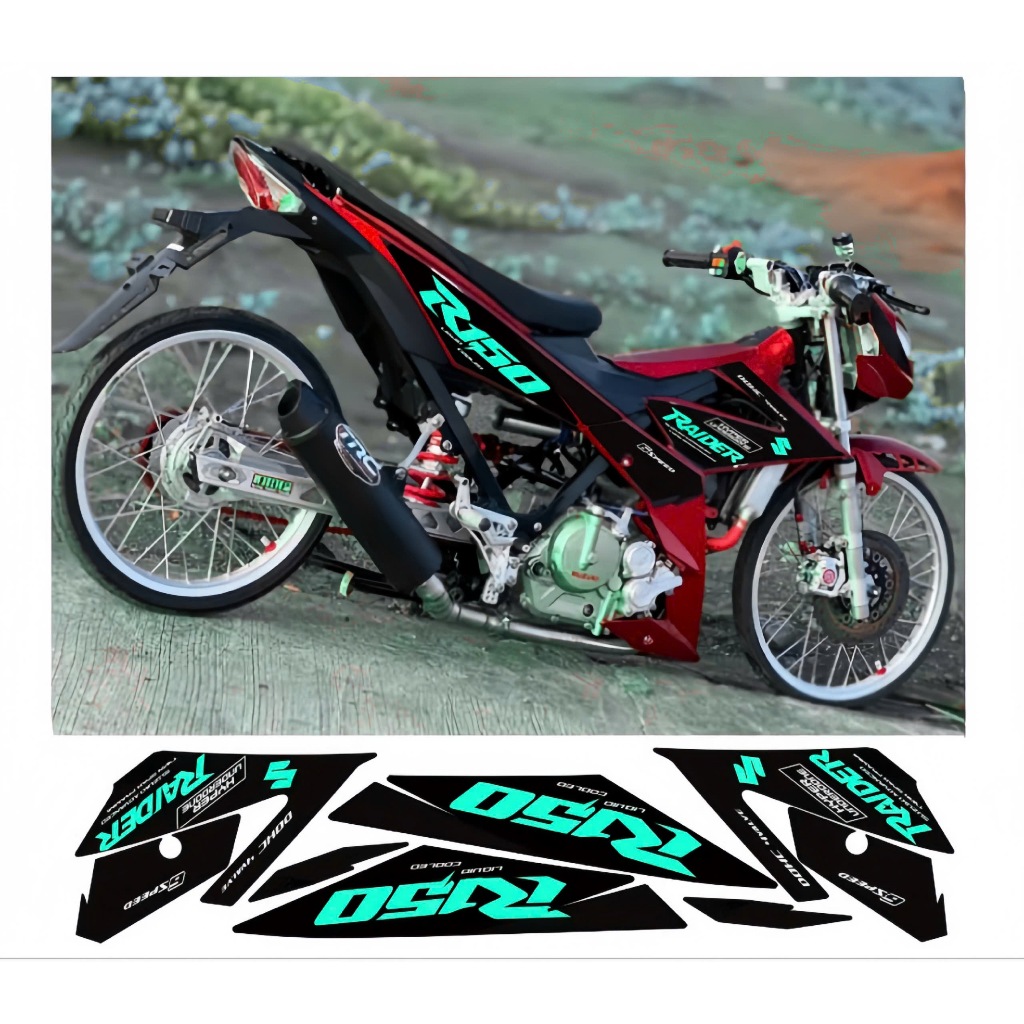 Tem rời raider r150 cao cấp chất liêu in 3 lớp chống nước không phai màu.thích hợp nền dỏ