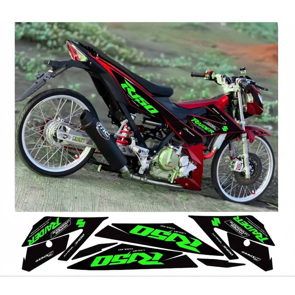 Tem rời raider r150 cao cấp chất liêu in 3 lớp chống nước không phai màu.thích hợp nền dỏ