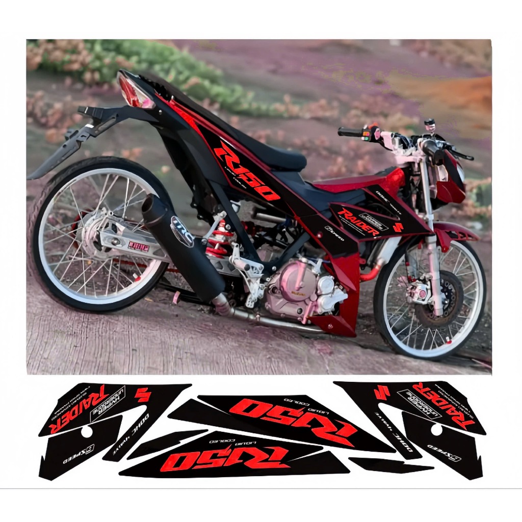 Tem rời raider r150 cao cấp chất liêu in 3 lớp chống nước không phai màu.thích hợp nền dỏ