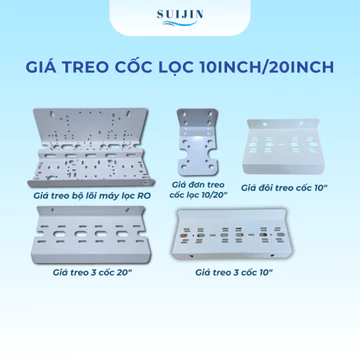 Giá Sắt Treo Cốc Lọc 10inch Và 20inch Sơn Tĩnh Điện Dùng Cho Máy Lọc Nước RO, Lọc Nước Đầu Nguồn