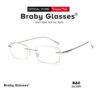 Gọng kính lão đọc sách Braby Glasses viễn thị cho người lớn tuổi Kim loại cao cấp chắc chắn chống gẫy siêu nhẹ KL12