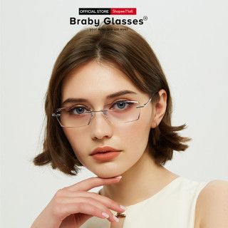 Gọng kính lão đọc sách Braby Glasses viễn thị cho người lớn tuổi Kim loại cao cấp chắc chắn chống gẫy siêu nhẹ KL12
