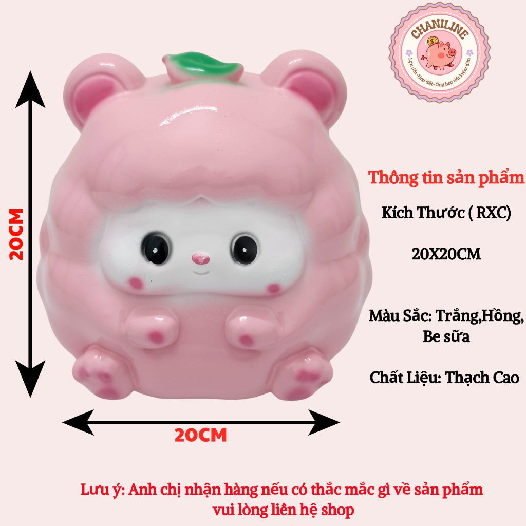 Heo Đất Lợn Đất Cừu Lá lỗ tròn đáng yêu cute Ống heo tiết kiệm tiền,trang trí,quà tặng