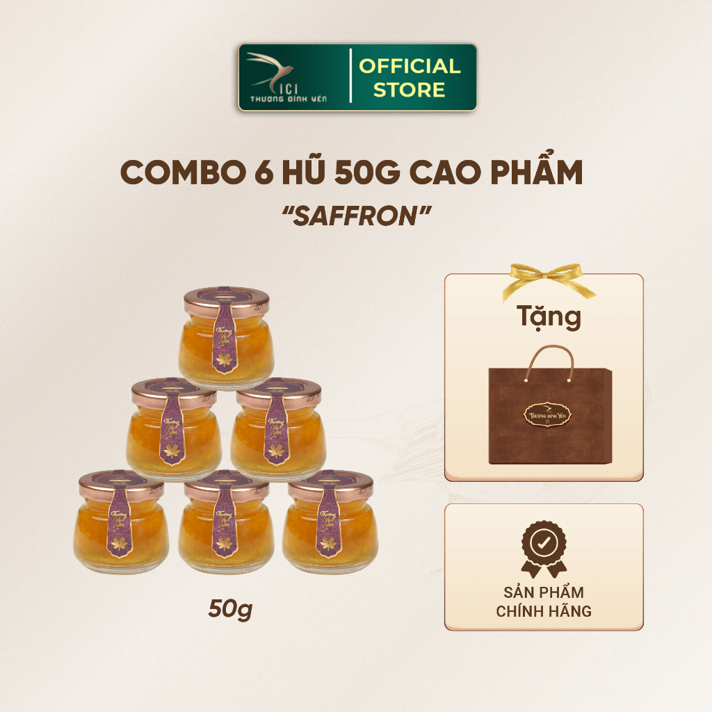 Ảnh Combo 6 Hũ Yến Cao Phẩm 5G Yến Thật Hũ 50G Chưng Sẵn Không Kèm Hộp 5 Vị Cici Thượng Đỉnh Yến Yến  Sào 2