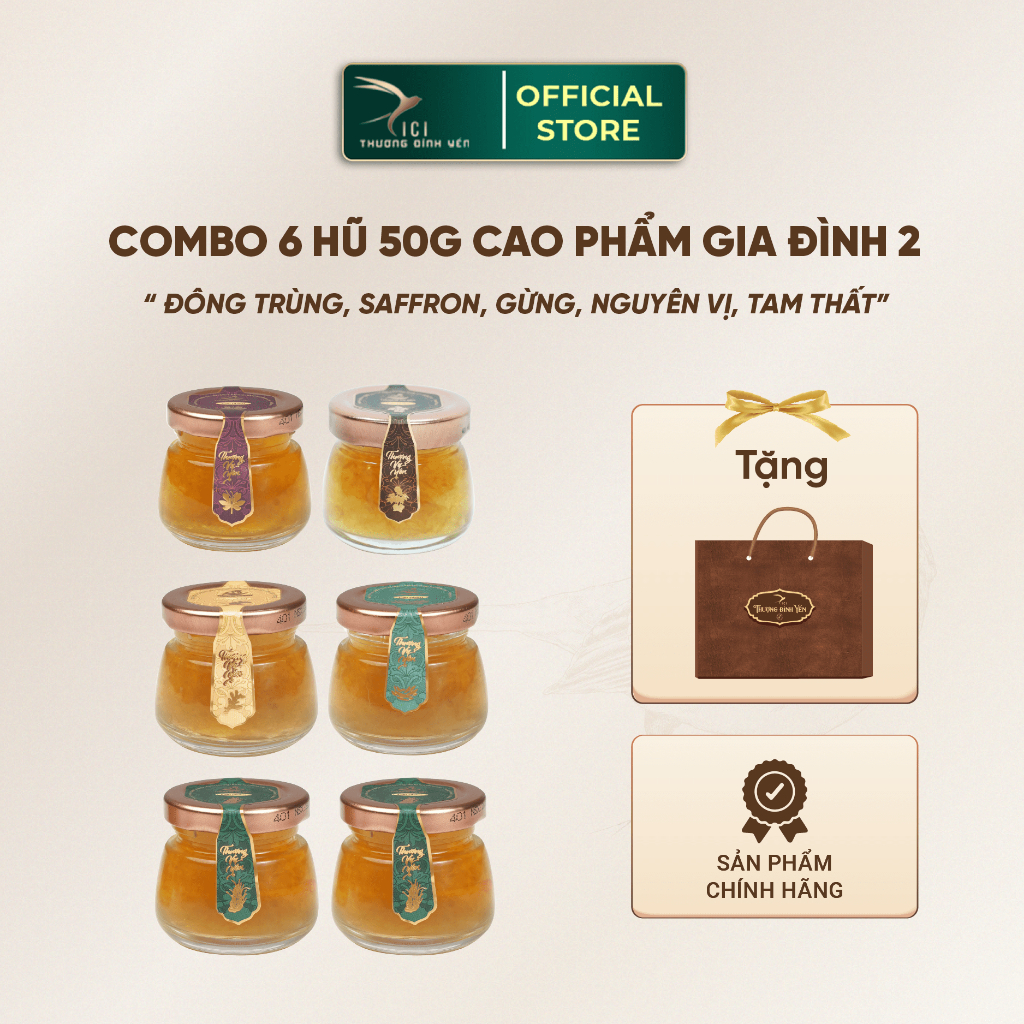 Ảnh Combo 6 Hũ Yến Cao Phẩm 5G Yến Thật Hũ 50G Chưng Sẵn Không Kèm Hộp 5 Vị Cici Thượng Đỉnh Yến Yến  Sào 1