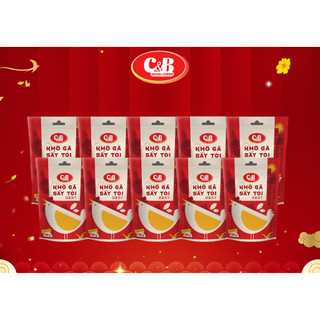 COMBO KHÔ GÀ SẤY TỎI C&B GÓI 45G