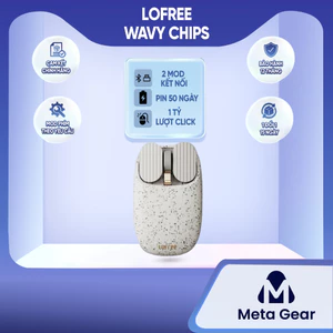 Chuột không dây Lofree Wavy Chips - Chuột Bluetooth, Thiết kế công thái học, Cảm biến 3600 DPI