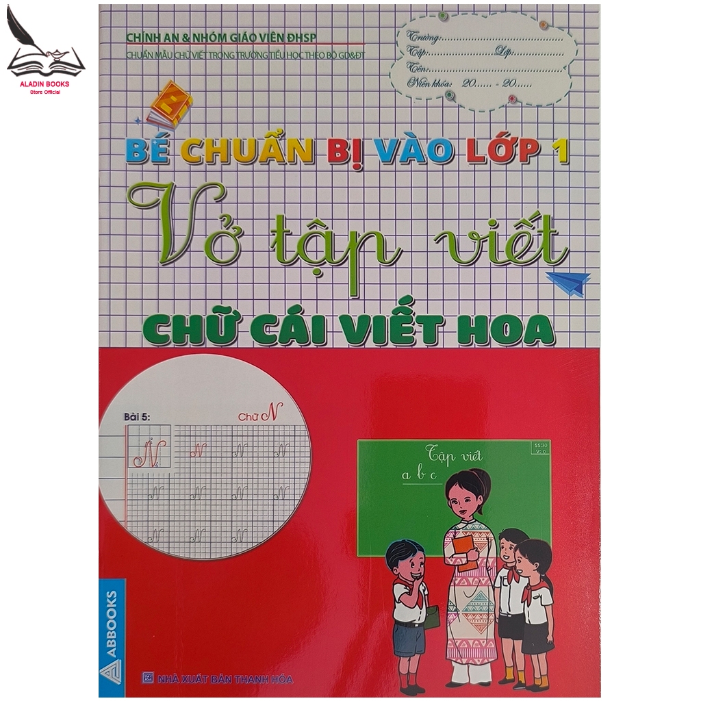 Sách- Bộ 4 Quyển Vở Tập Viết Dành Cho Bé Chuẩn Bị Vào Lớp 1 -Mua Lẻ Hoặc Trọn Bộ 4 Quyển