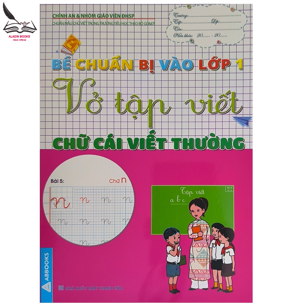 Sách- Bộ 4 Quyển Vở Tập Viết Dành Cho Bé Chuẩn Bị Vào Lớp 1 -Mua Lẻ Hoặc Trọn Bộ 4 Quyển