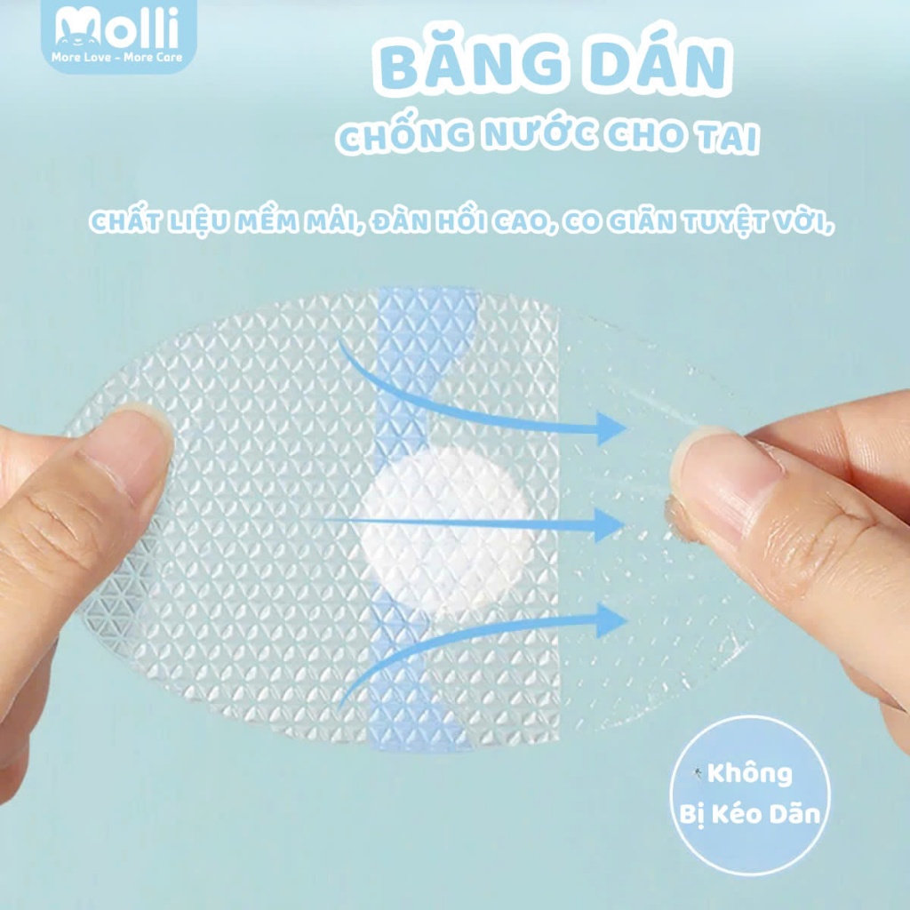 Băng Dán Chống Nước Cho Tai Gel Silicon Nâng Cấp Mềm Mại , Tiện Lợi , Sử Dụng Cho Bé MOL3022