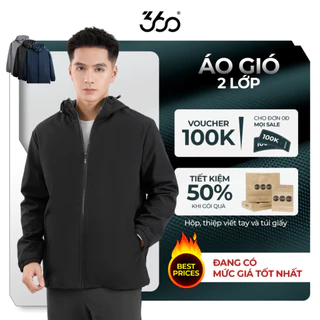 Áo khoác gió nam nữ unisex BADASS khoác dù form rộng chống nước nắng có mũ có bigsize 360 Boutique AKGOL418