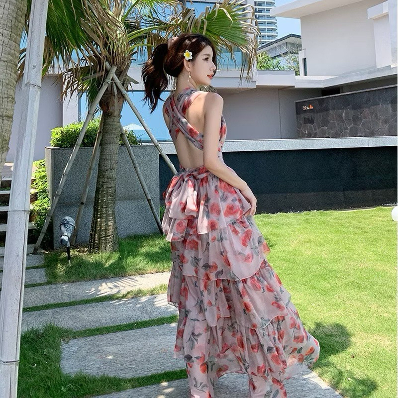 Đầm Maxi 5 Tầng Hoa – Thanh Lịch, Xinh Xắn Cho Những Ngày Nắng, Đi Du Lịch, Đi Biển
