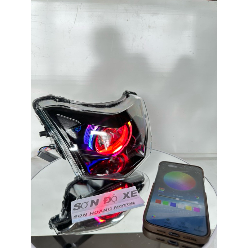 Pha Wave Độ Sẵn Bi KZ S600 Pro V2 Lắp Wave 50-100-110 Cố Định Pas Bi , Vòng 3D Đổi Màu+Mắt Quỷ Đổi Màu Bảo Hành 24 Tháng