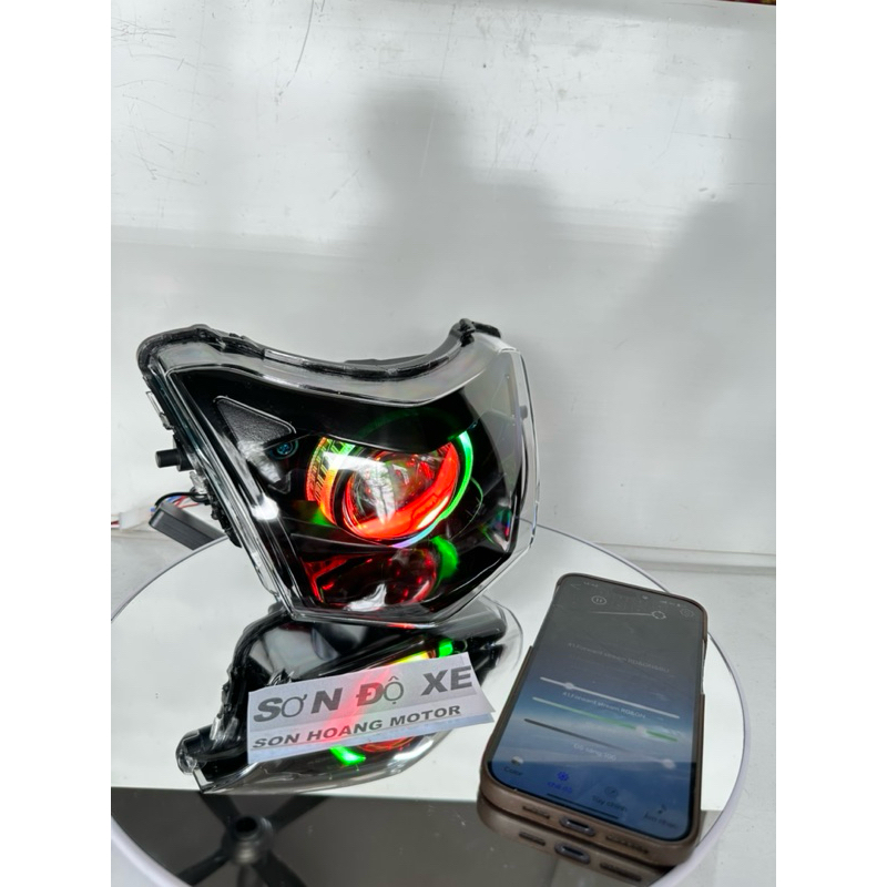Bi Cầu Độ Sẵn 2 Tầng SURUMA Lắp Wave 50-100-110cc Độ Bi E11+ Và M10 + F11 Mắt Quỷ App + Vòng 3D Trắng Bảo Hành 12 Tháng