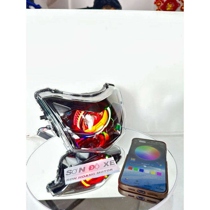 Bi Cầu Độ Sẵn 2 Tầng SURUMA Lắp Wave 50-100-110cc Độ Bi E11+ Và M10 + F11 Mắt Quỷ App + Vòng 3D Trắng Bảo Hành 12 Tháng