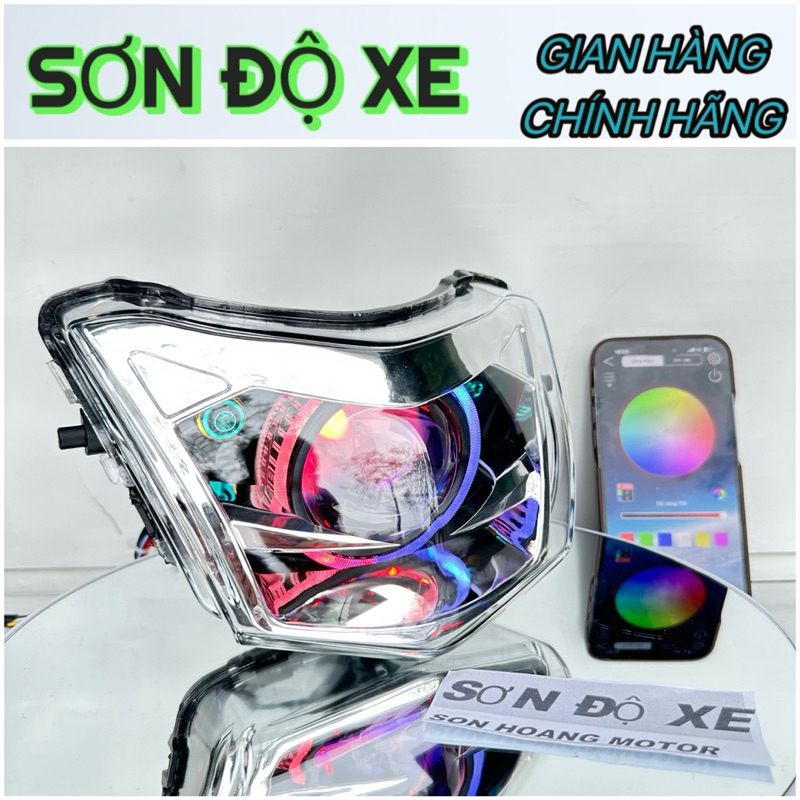 Bi Cầu Độ Sẵn 2 Tầng SURUMA Lắp Wave 50-100-110cc Độ Bi E11+ Và M10 + F11 Mắt Quỷ App + Vòng 3D Trắng Bảo Hành 12 Tháng