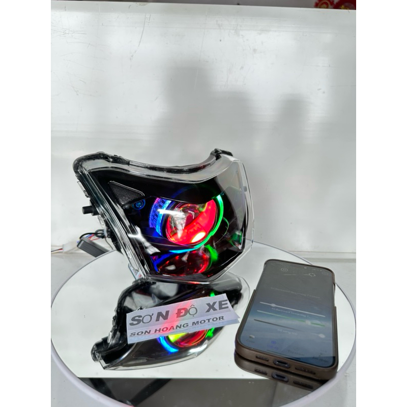 Bi Cầu Độ Sẵn 2 Tầng SURUMA Lắp Wave 50-100-110cc Độ Bi E11+ Và M10 + F11 Mắt Quỷ App + Vòng 3D Trắng Bảo Hành 12 Tháng