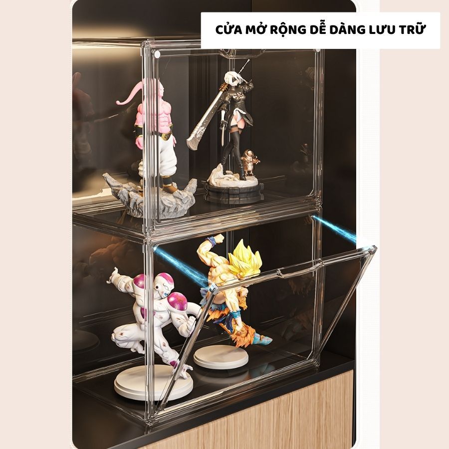 Hộp Trong Suốt Trưng Bày Mô Hình ENODA HOME, Hộp Nhựa Mica Bảo Quản Đồ Chơi, Mô Hình Lego HTS025