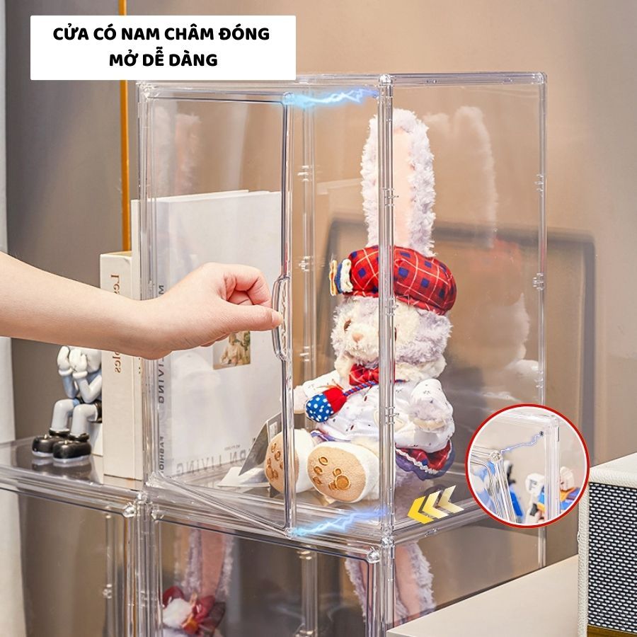Hộp Trong Suốt Trưng Bày Mô Hình ENODA HOME, Hộp Nhựa Mica Bảo Quản Đồ Chơi, Mô Hình Lego HTS025