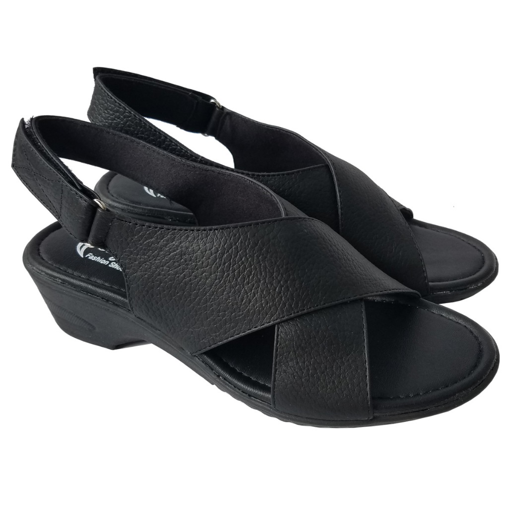 Giày Sandal Cao Gót Nữ BIGGBEN Da Bò Thật Cao 5 Phân HKD956