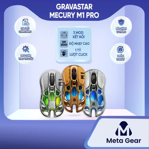 Chuột không dây Gravasta Mercury M1 Pro - Led RGB, 3 mode kết nối, Cảm biến 26000 DPI