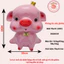 Heo Đất Lợn Đất Thiên Thần đáng yêu cute SIZE TO Ống heo tiết kiệm tiền,trang trí,quà tặng