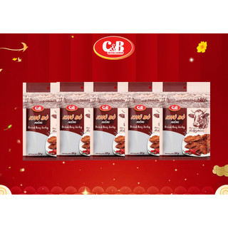 Combo Khô Bò Miếng C&B món ăn vặt hàng đầu, thức ăn khô tiện lợi cho mọi nhà GÓI 50G
