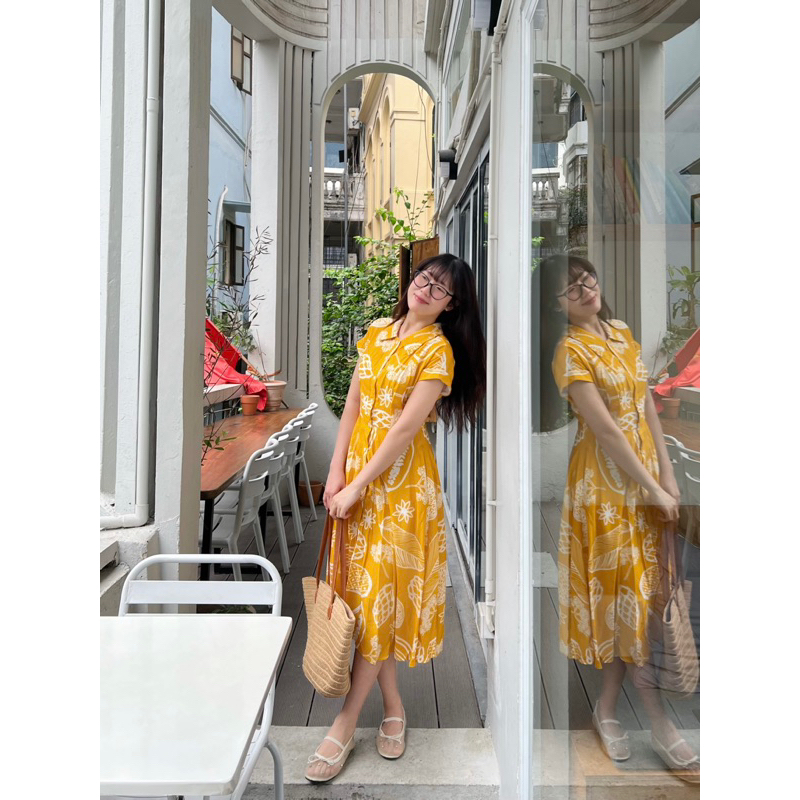 Ảnh Đầm Sơ Mi Hoạ Tiết - Deleah - Thời Trang Thiết Kế 1