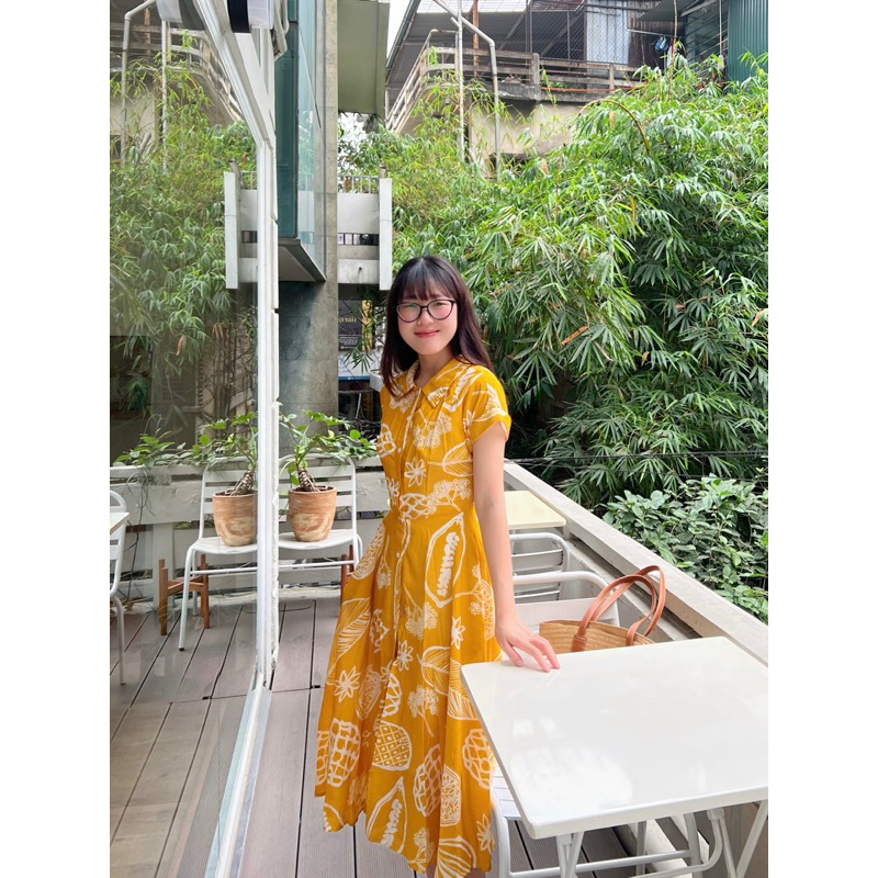 Ảnh Đầm Sơ Mi Hoạ Tiết - Deleah - Thời Trang Thiết Kế 2