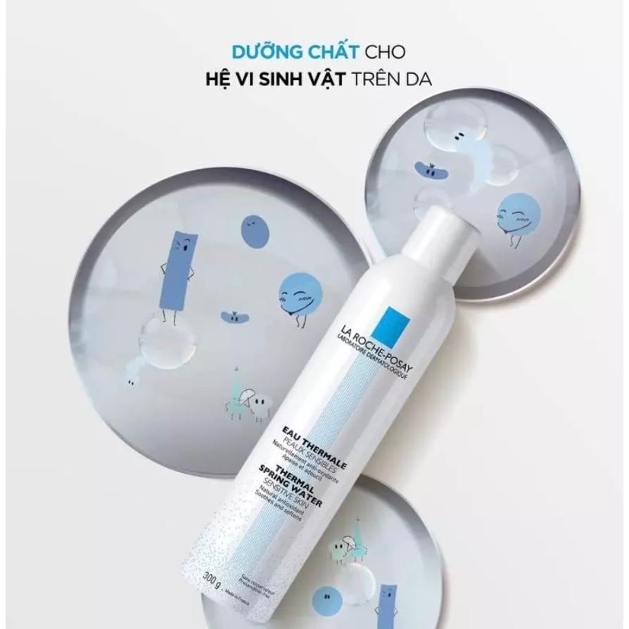 [HÀNG CHÍNH HÃNG][Tặng Mặt Nạ] La Roche Posay Xịt khoáng làm sạch và dịu cho da nhạy cảm Thermal Spring Water 300ml