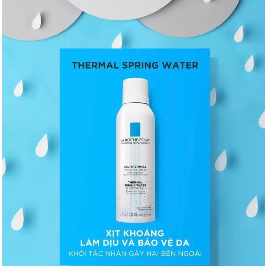 [HÀNG CHÍNH HÃNG][Tặng Mặt Nạ] La Roche Posay Xịt khoáng làm sạch và dịu cho da nhạy cảm Thermal Spring Water 300ml