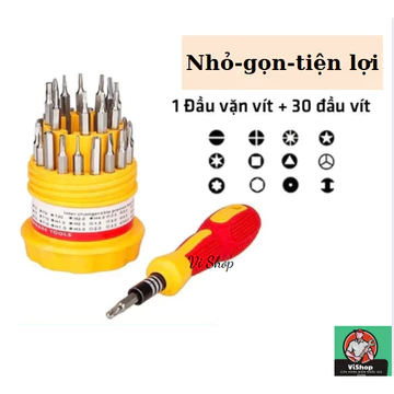 Bộ tô vít đa năng 31 đầu,hộp tua vít tròn, bộ tuốc nơ vít sửa đồng hồ.bộ lục giác,bộ hoa thị,bộ lục lăng,bộ lục năng....