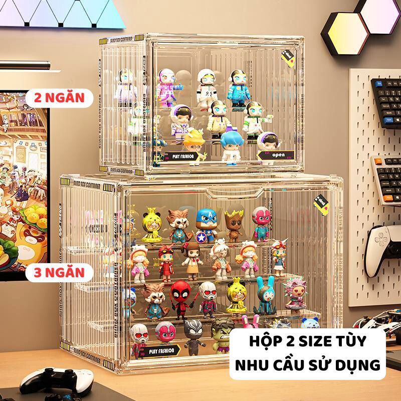 Hộp Mica Trưng Bày Mô Hình ENODA HOME, Hộp Nhựa Trong Suốt Đa Năng Bảo Quản, Chống Bụi HTS030