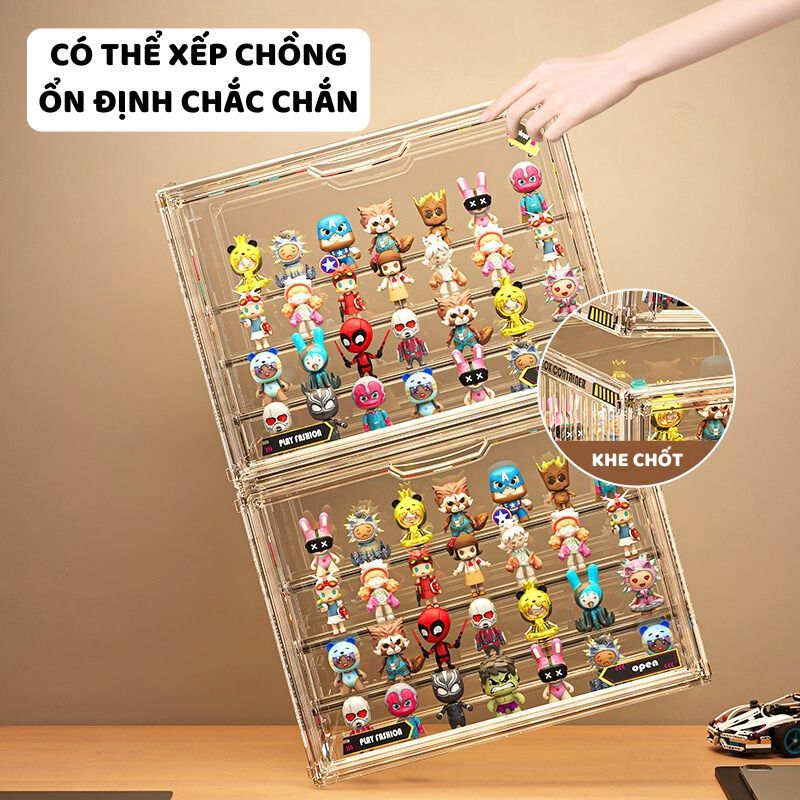 Hộp Mica Trưng Bày Mô Hình ENODA HOME, Hộp Nhựa Trong Suốt Đa Năng Bảo Quản, Chống Bụi HTS030
