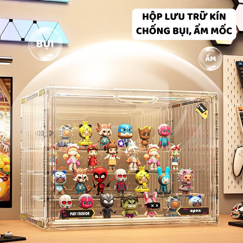 Hộp Mica Trưng Bày Mô Hình ENODA HOME, Hộp Nhựa Trong Suốt Đa Năng Bảo Quản, Chống Bụi HTS030