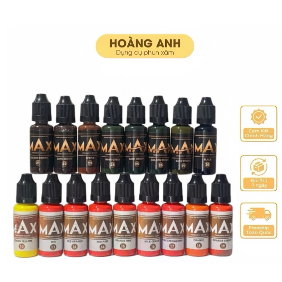 Mực MAX Thảo Vũ chai full và chai chiết 5ml mực bong màu đẹp
