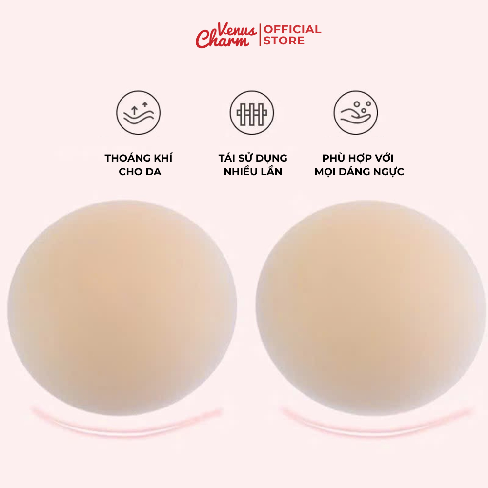 Ảnh Miếng dán ngực SILICON Venus Charm 1 cặp 2 chiếc  sử dụng nhiều lần 1