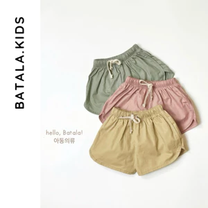 Quần short kaki 03 cho bé Batala Kids, QUẦN ĐÙI KAKI VIỀN 3 MÀU bé trai bé gái cho bé từ 10-25kg SHORTKAKI03