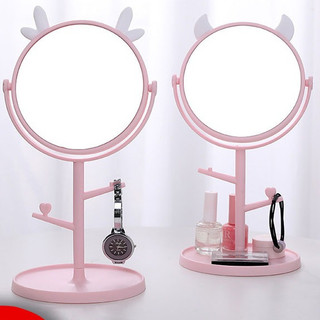 Gương Trang Điểm Để Bàn Có Giá Đỡ Màu Xám MEILI STORE
