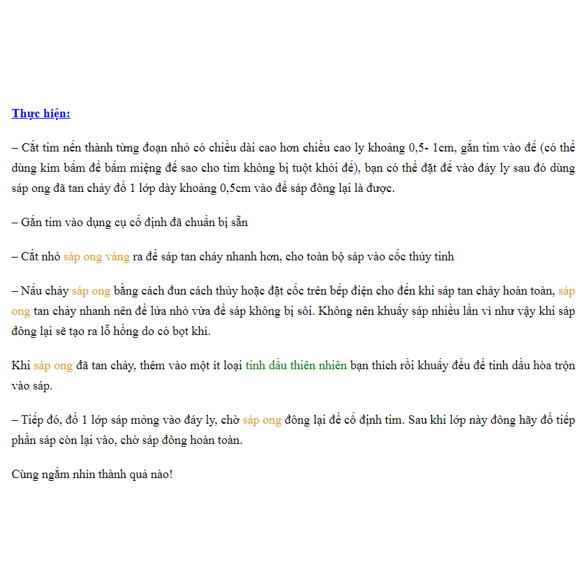 SÁP ONG VÀNG ĐÓNG BÁNH (VN)