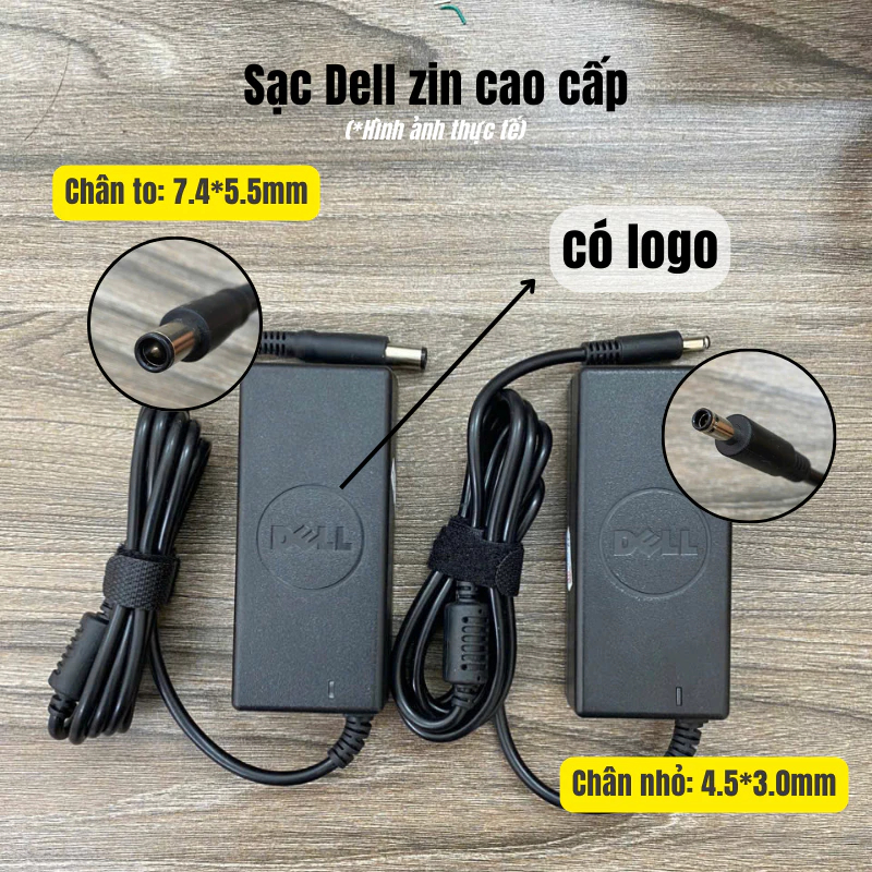 Sạc Laptop Dell Chân Nhỏ / Chân To 19.5V- 2.31A 45W/ 19.5V- 3.34A 65W 19.5V- 4.62A 90W /  Sạc Dell Sạc Máy Tính Dell