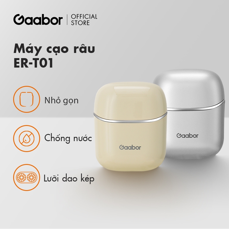 Ảnh Máy cạo râu thông minh Gaabor ER-T01 đầu cạo 3D ôm vòng, chống nước IPX7 nhỏ gọn dễ dàng mang đi 1