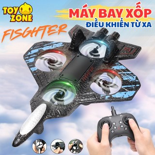Đồ Chơi Máy Bay Xốp Điều Khiển Từ Xa Cao Cấp 4DRC, Điều Khiển Cảm Biến Chuyển Động Thế Hệ Mới, Nhào Lộn 360 Độ Cân Bằng