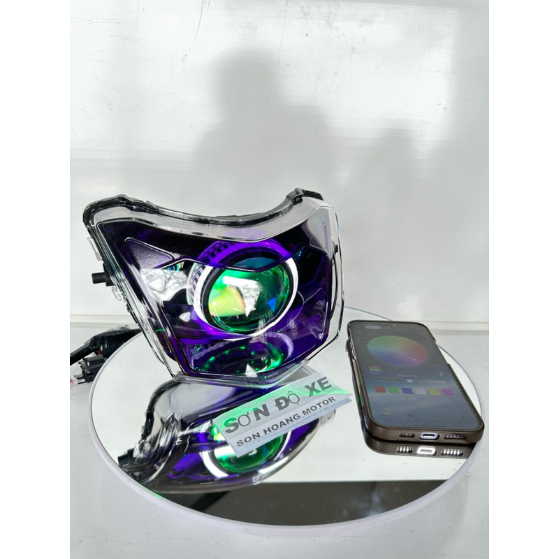 Pha Wave Độ Sẵn Bi KZ S600 Pro V2 Lắp Wave 50-100-110 Cố Định Pas Bi , Vòng 3D Đổi Màu+Mắt Quỷ Đổi Màu Bảo Hành 24 Tháng