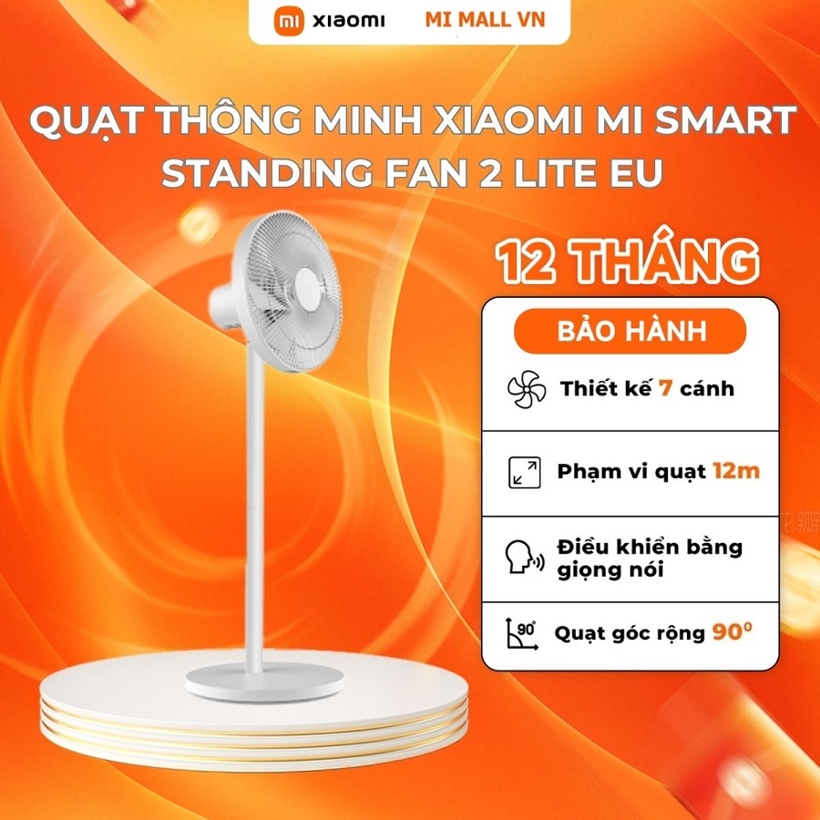 Ảnh Quạt Thông Minh Xiaomi Mi Smart Standing Fan 2 Lite EU | Điều Khiển Thông Minh Bằng Giọng Nói | Bảo Hành 12 Tháng 1