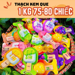 Sỉ 1kg thạch trái cây 3D que kem hình hoa quả thạch phô mai