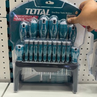 ĐỒ NGHỀ TOTAL Bộ 18 tua vít THT250618 <HÀNG CHÍNH HÃNG>
