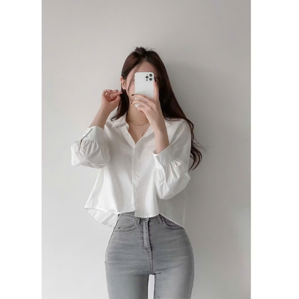 [Nhiều Mẫu] Áo Sơ Mi Dài Tay Ngắn Tay Lệch Vai Basic Xinh Dễ Phối Đồ Phong Cách Hàn Quốc SMCT